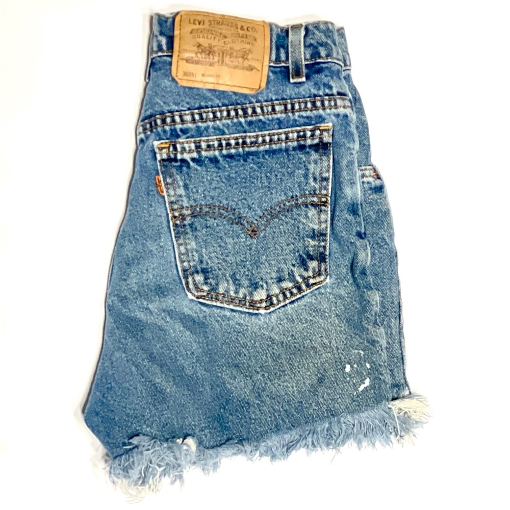 Vintage Levi's 951 Orange Tab High Rise Relaxed Mom Fit Cut Off Shorts Size 8
